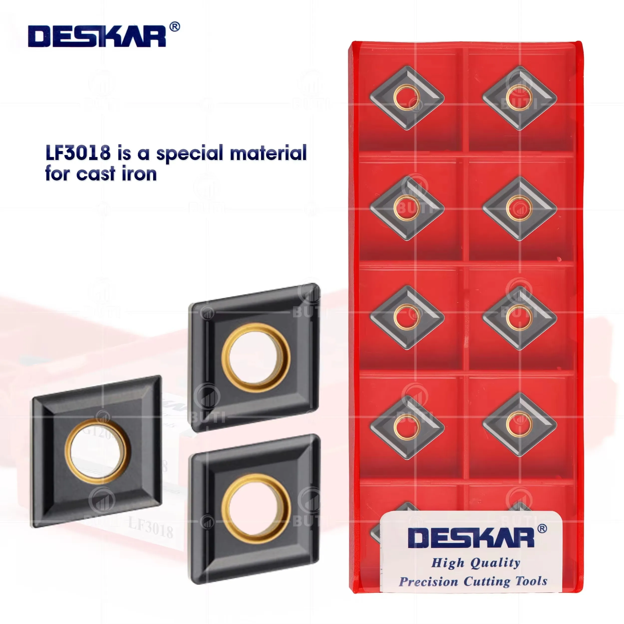 

DESKAR 100% оригинальные токарные инструменты для внутреннего круга, лезвие токарного станка с ЧПУ, лезвия для резки чугуна, лезвия из твердого сплава CCMT09T304 CCMT09T308 LF3018