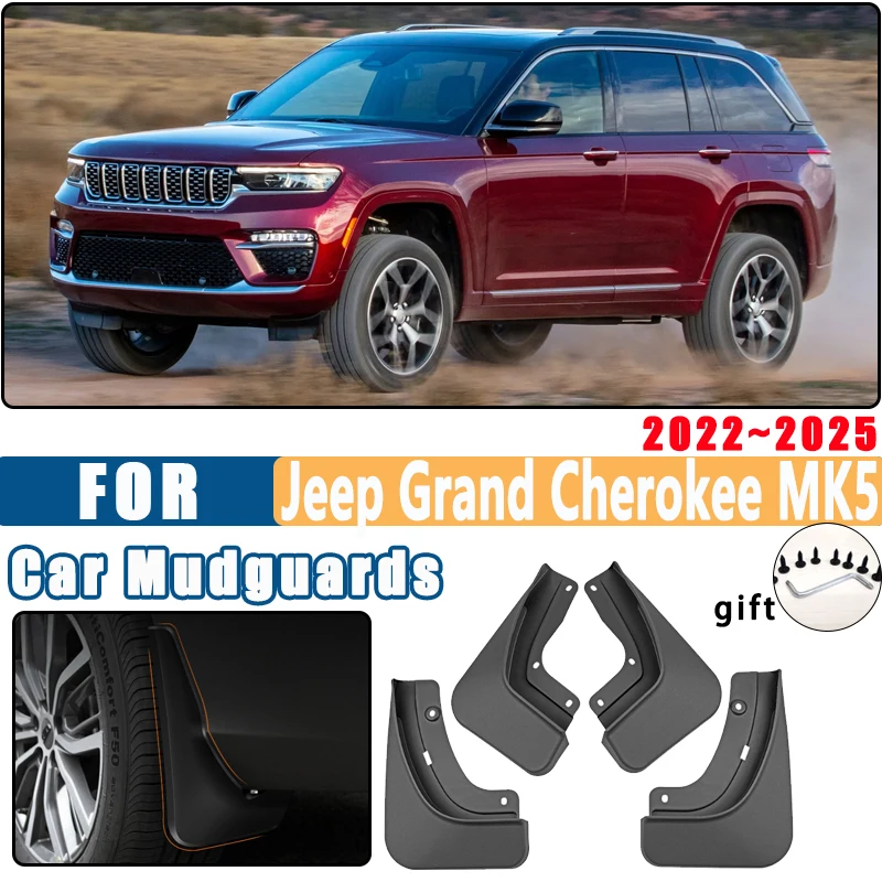 

Брызговики для Jeep Grand Cherokee MK5 WL 2022~2024 2025, защита колесных арок, передние брызговики, аксессуары
