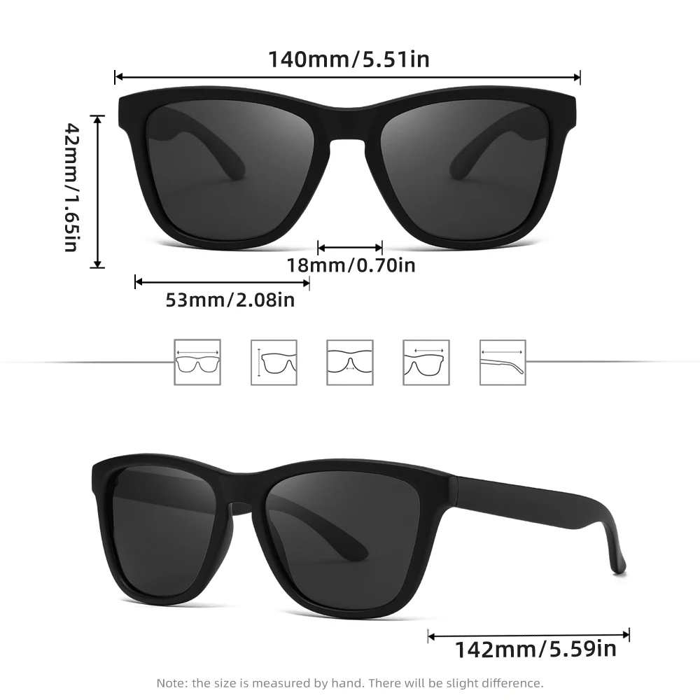 Modische polarisierte Sonnenbrille, leichte UV400-Sonnenbrille für Autofahren und Reisen, für Männer und Frauen – Detail 1