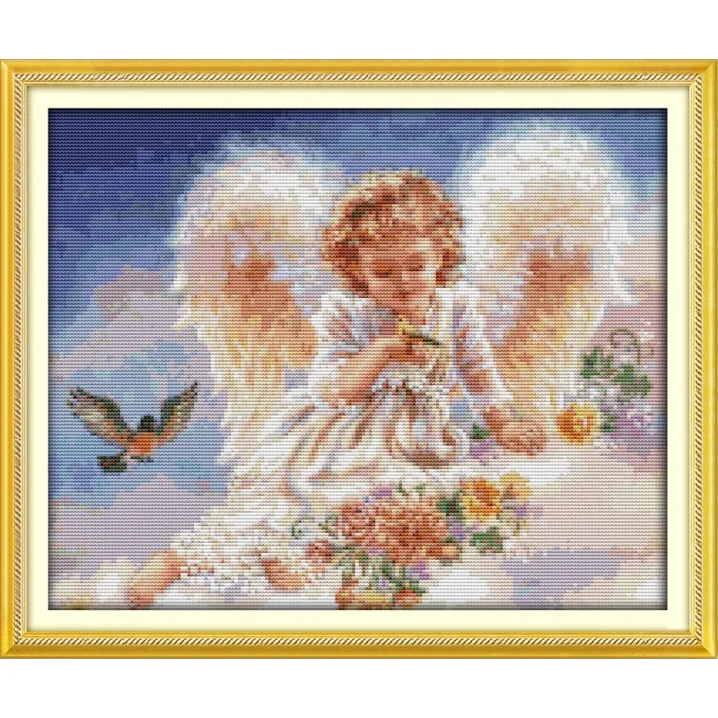 

Joy Sunday New Stamped Cross Stitch Kit,11/14/16CT DIY Easy Pattern Aida Fabric Embroidery Set-"The Continuation of Life "