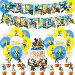 The Legend of Zelda Birthday Party Decorations For Kid Latex Aluminum persona Foil Balloons Theme Event Supplies Cake Decoration