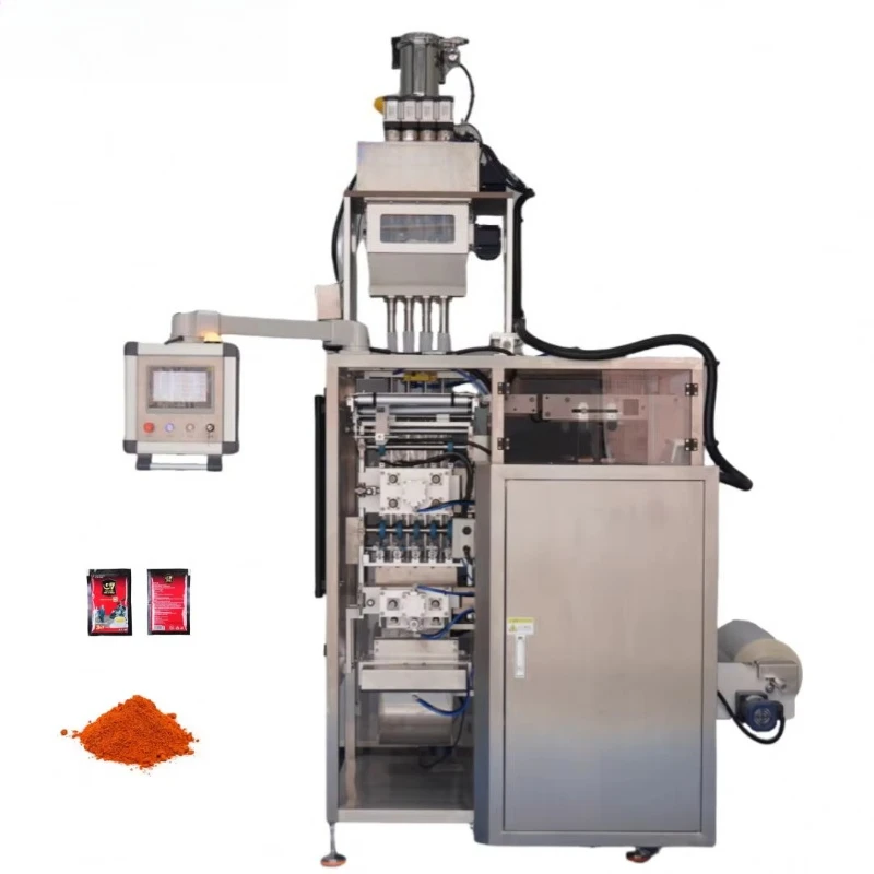 Customized Commercial Multi Lanes 4 Side Sealing Sachet Chili Powder Packing Machine Automatic Powder Granule Packaging Machine