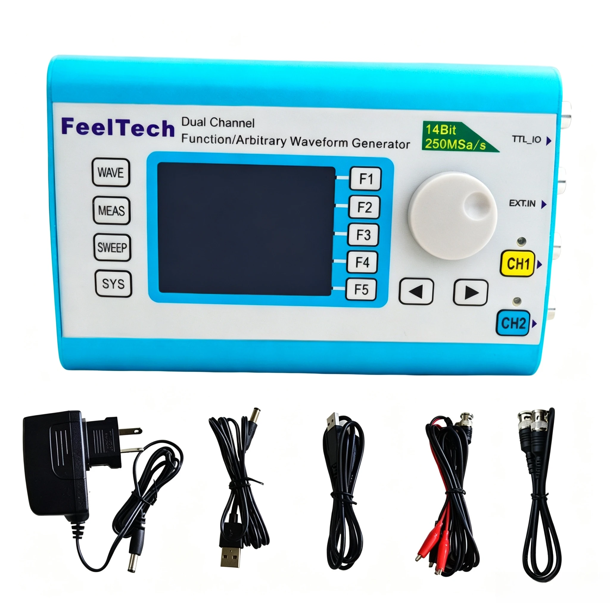 FY2300 FY6300 Dual Channel DDS Function Arbitrary Waveform Signal Generator Frequency Counter DC 5V±0.5V Signal Source