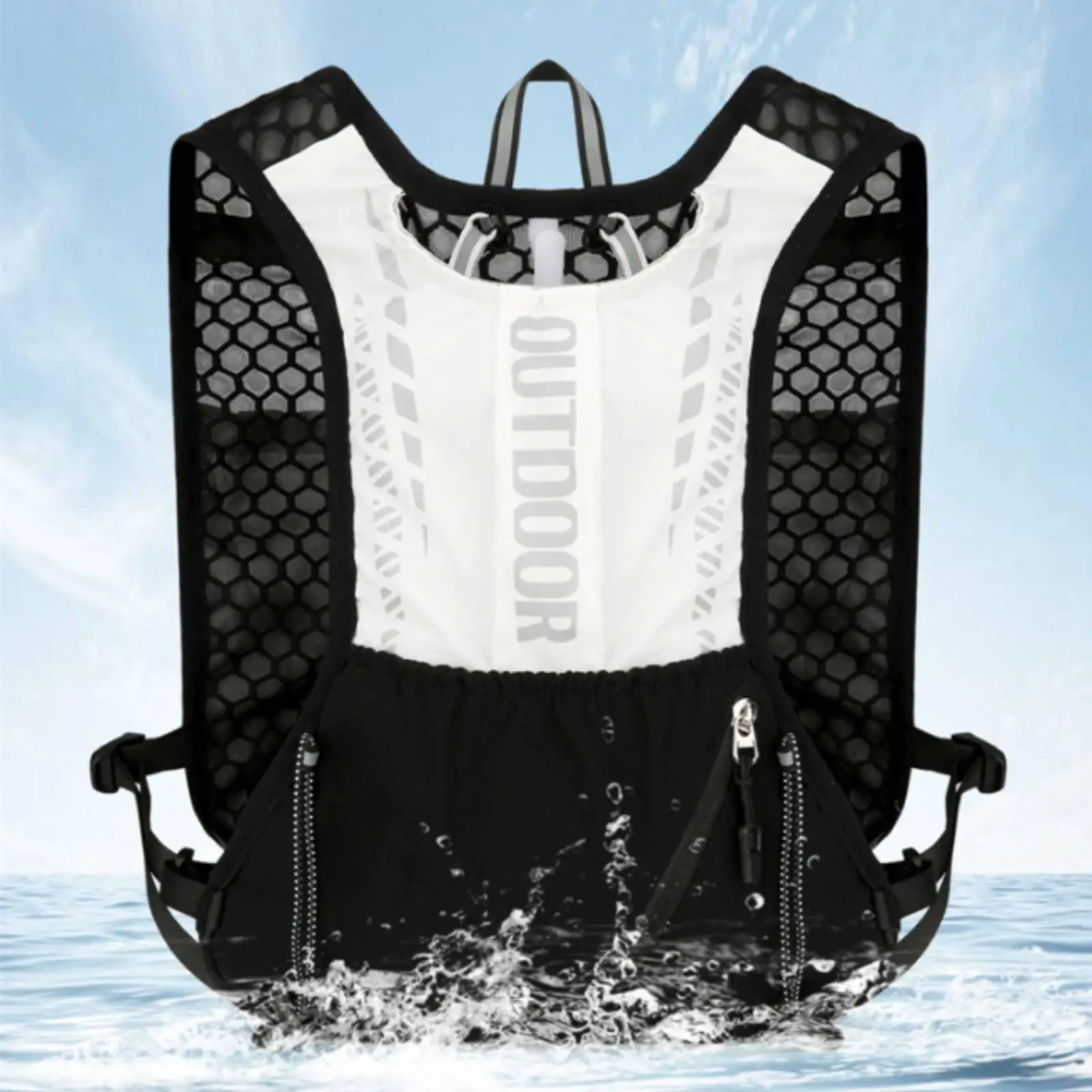 Running Hydration Vest Mesh Trail Running Backpack Ergonomic for Hiking, Cycling