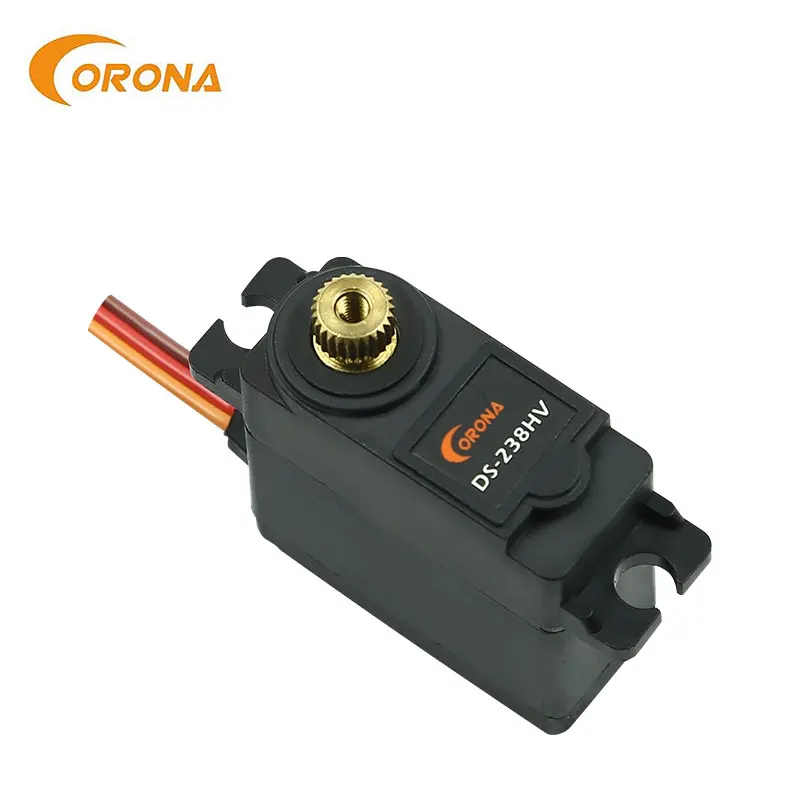 4 Stück Corona DS238HV DS-238HV Mittelgroßes Metall-Digital-Hochspannungs-Hochdrehmoment-Lenkgetriebe 4,6 kg / 0,13 Sek. / 22 g – Detail 4