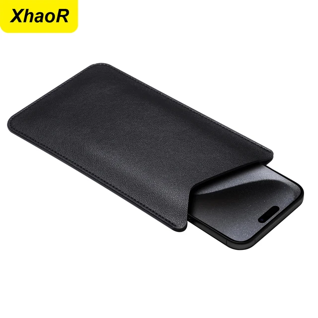 Skórzana torba na telefon komórkowy do iPhone'a 15 14 13 Pro Max Samsung Xiaomi Huawei PU Uniwersalny pokrowiec ochronny na telefon komórkowy