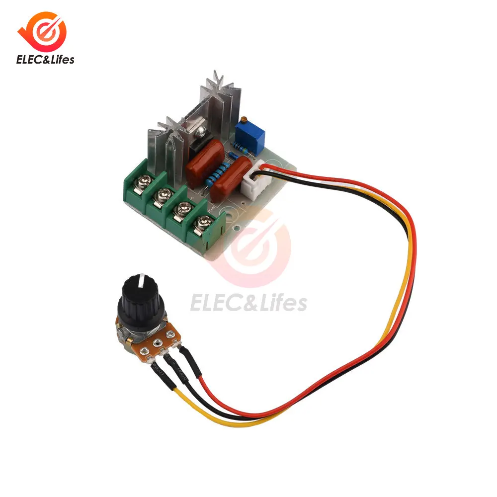 

AC50-220V 2000 Вт SCR модуль регулятора напряжения трансформатор напряжения переключатель температуры/скорости двигателя контроллер светильник Диммер