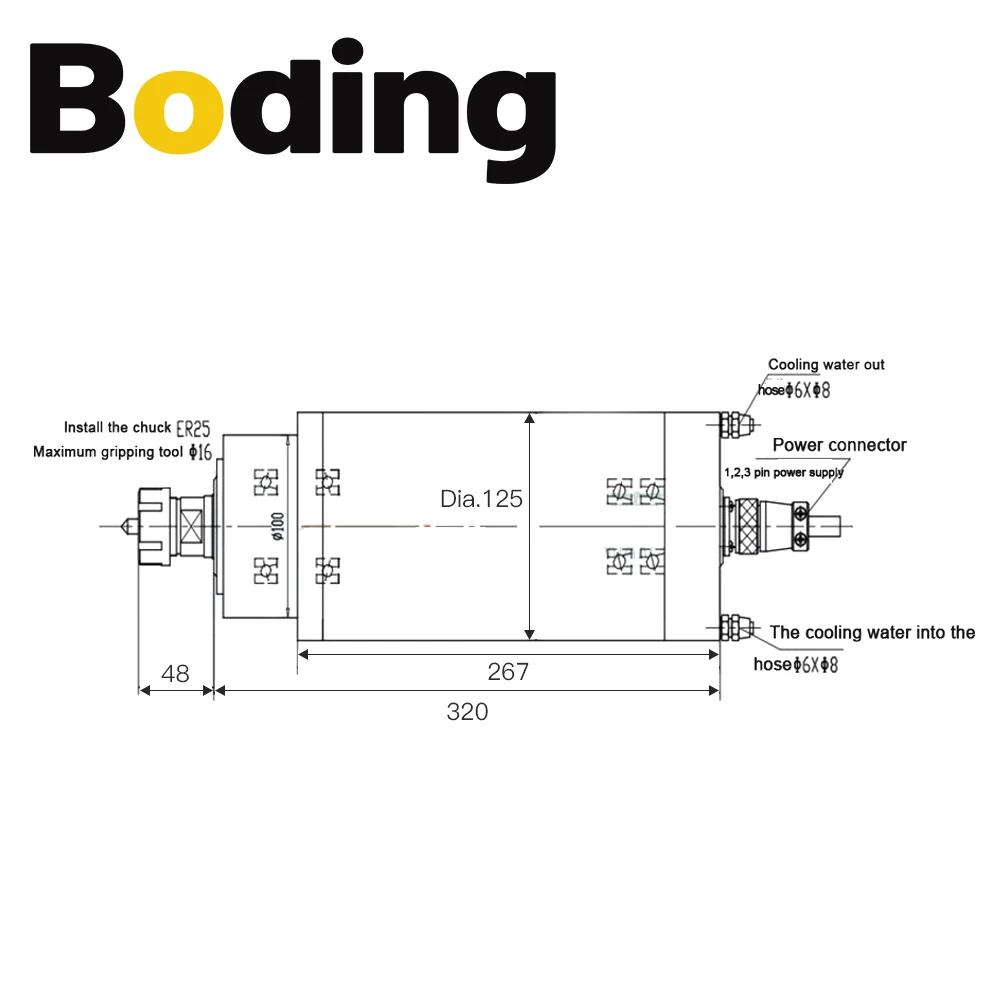 CNC Spindle 4.5kw 5kw 6kw Water Cooled Spindle Motor 220V 380V Inverter For CNC Milling Router Machine Tool Spindle Tools