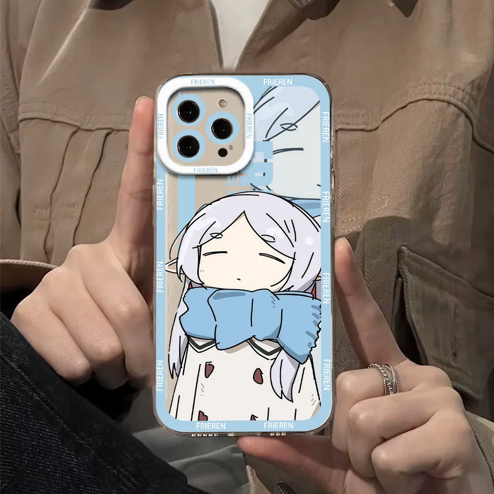 Funda de teléfono Anime Comics f-frieren para Samsung Galaxy S25 Ultra S24 FE S23 S22 Plus, parachoques suave transparente a prueba de golpes
