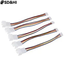 2Pcs Universal small 4 Pin to 3pin 4pin fan  PWM connector extension cable for Computer fan PVC Graphics Card Interface