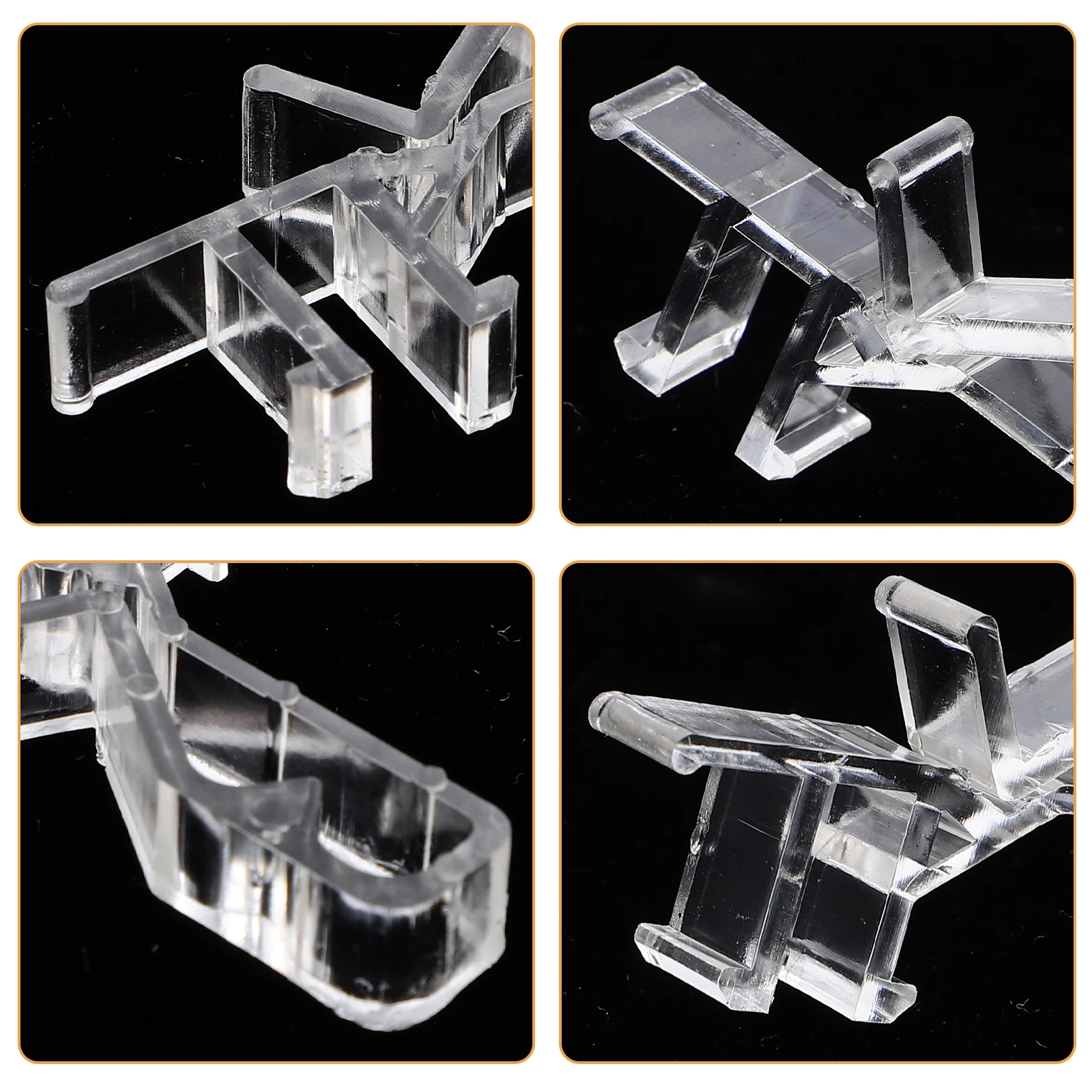 

12pcs Valance Clips 1-7/8 Inch Transparent Plastic Window Blind Fits Various Rooms Lightweight Secure Clean Home