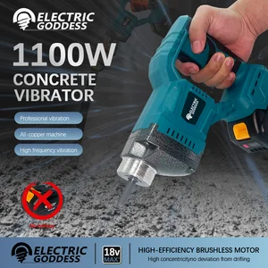 Elektrozementbeton -Vibrator für Elektrozement, Elektrowerkzeug mit Betonmischung, Makita 18 V, 1100 W, 15550VPM 8 Hauptvibratorverkäufe für Beton - №1