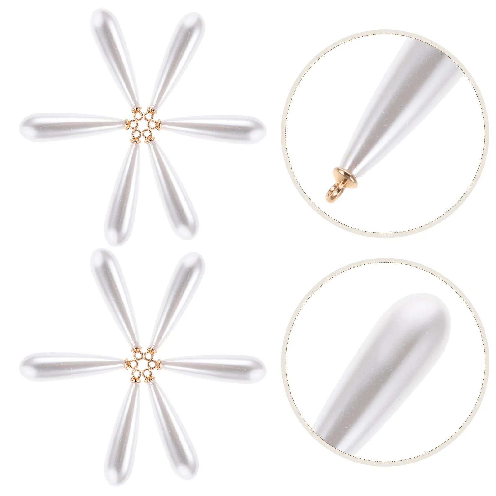 

50 шт., подвески с жемчугом и каплями воды, искусственные бусины-капли с петлей для изготовления ювелирных изделий своими руками, ожерелье, серьги, ремесло