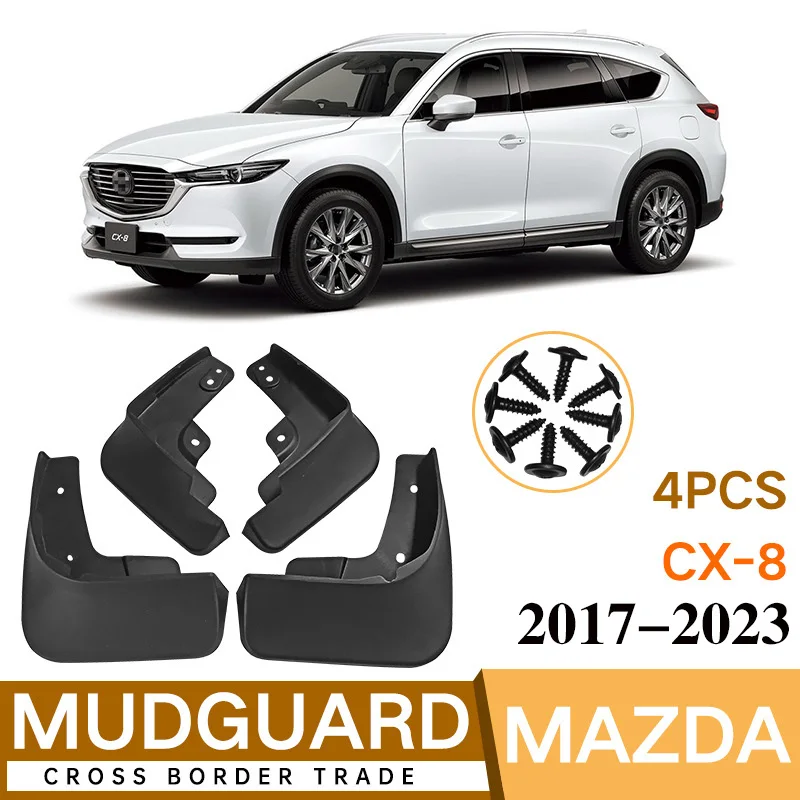 

Mud Flaps For Mazda CX8 CX 8 CX-8 2017-2023 Splash Guards MudFlaps Front Rear Mudguards Fender Car Exterior Accessories