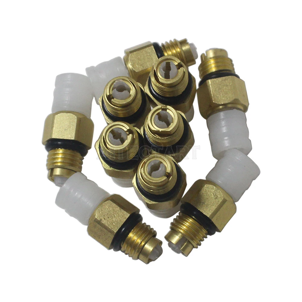 10x M8/M10 Air Suspension Connector Brass Fittings For Mercedes W221 W220 W164 W211 W212 W251, Audi Q7 VW Touareg Cayenne Jeep
