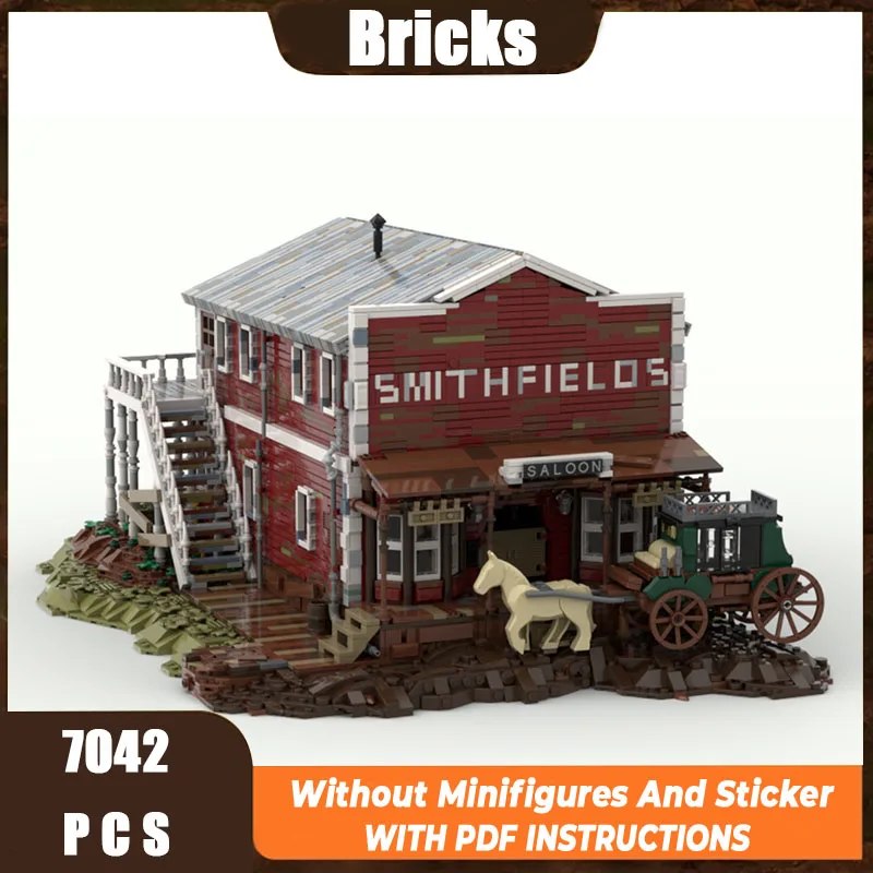 

Игровая сцена Moc, строительные блоки, модель здания, западный ресторан, технология, модульные строительные блоки, фестиваль, подарок, игрушка, набор «сделай сам»
