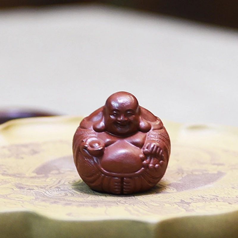 

Tea pet decoration Huanglongshan raw mineral red mud Dahongpao Yixing purple clay tea ceremony accessories