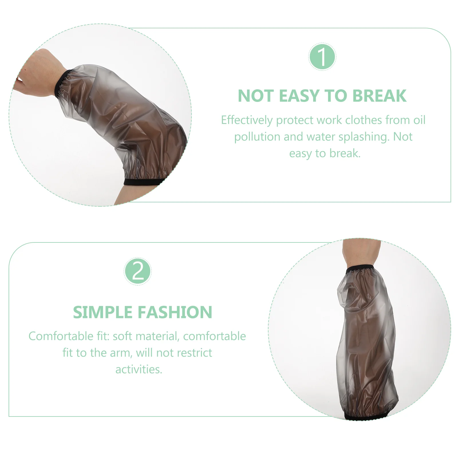 2 Pcs Waterproof Oilproof Protective Sleeves Material Comfortable Fit Versatile Design Forearm Gardening