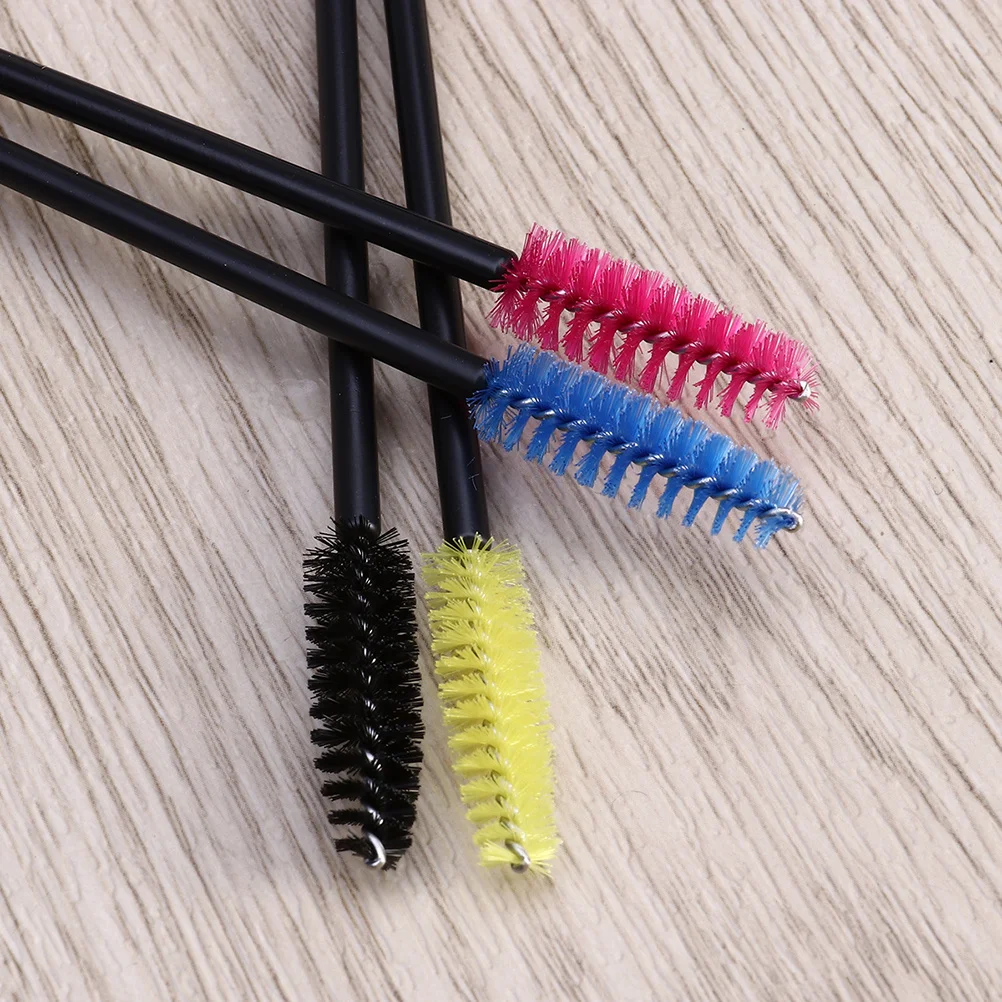 200Pcs Disposable Eyelash Brushes Plastic Handle Nylon Mascara Wands for Women Makeup Application Eyelash Extension Tools