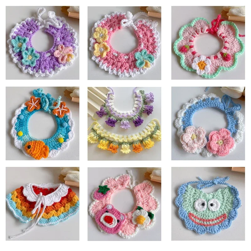 Pet Cats Accessories Collars Drool Bibs Dogs Cute Decorations Flowers Animal Styles Animal Items Cat Accessories
