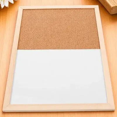 

Memo Board Cork Whiteboard Combination Bulletin Display Framed Ceramic Notice Tile Home Message Magnetic Iron