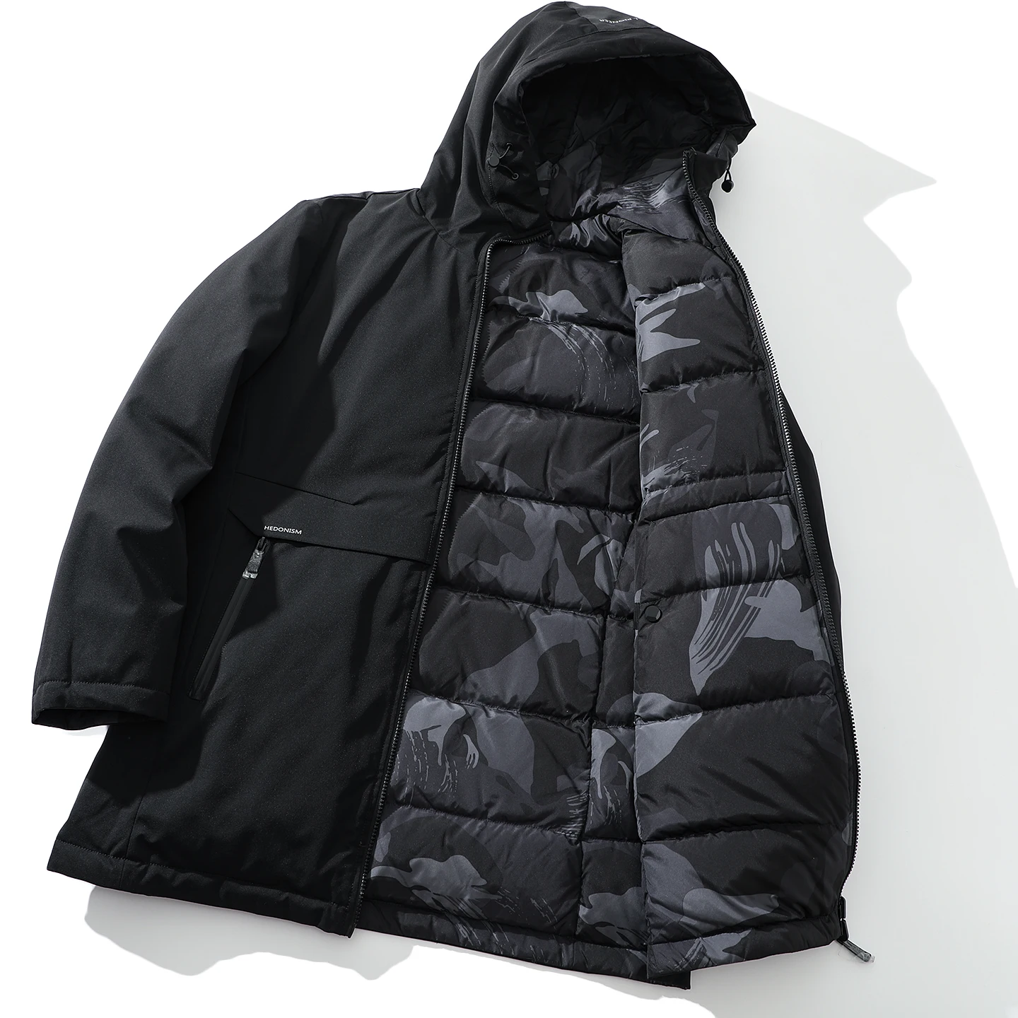 Cappotto imbottito in piuma Du bianco caldo con cappuccio antivento impermeabile antivento Jaet a doppio uso con resistenza polare da uomo