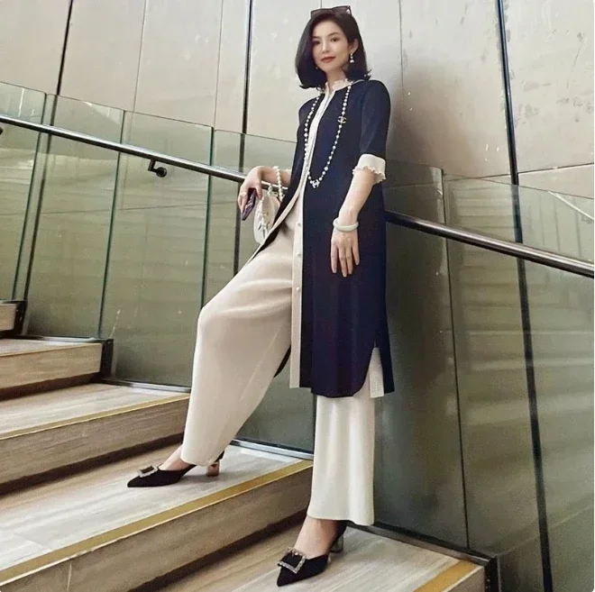 

Женский плиссированный костюм Miyake, новинка лета 2025, простой и модный кардиган с короткими рукавами, юбка, плюс удобные широкие брюки