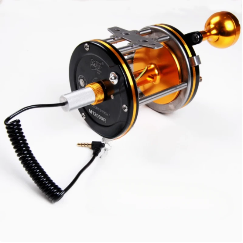 Full Metal Visible Anchor Fish M9000, M12000 Drum Fishing Wheel Anti Explosion Line Luxury Black Gold New Model