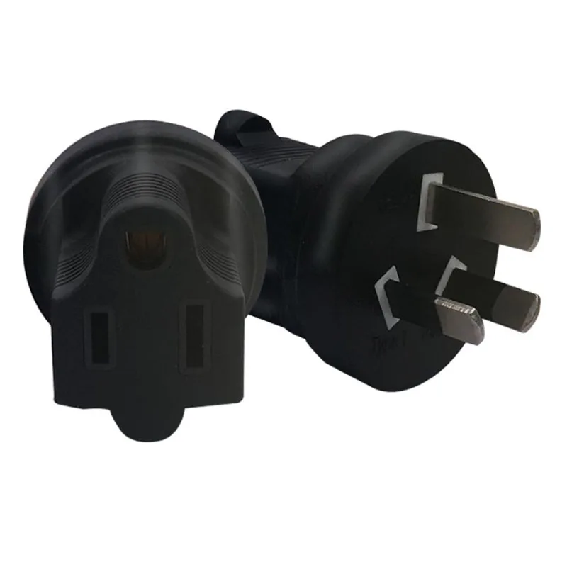 Black 10A 250V Australia New Zealand China 3Pin Male to USA Japan Canada Mexico 5-15R Female Power Adapter Plug Socket Converter