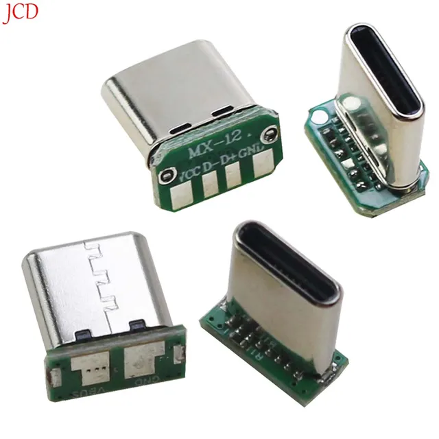 USB 3.1 Typ C Wtyczka męska 90 stopni Pionowa płytka krosowa 16-pinowa taśma danych PCB USB Płytka taśmowa męska głowica 16P Złącze USB typu C