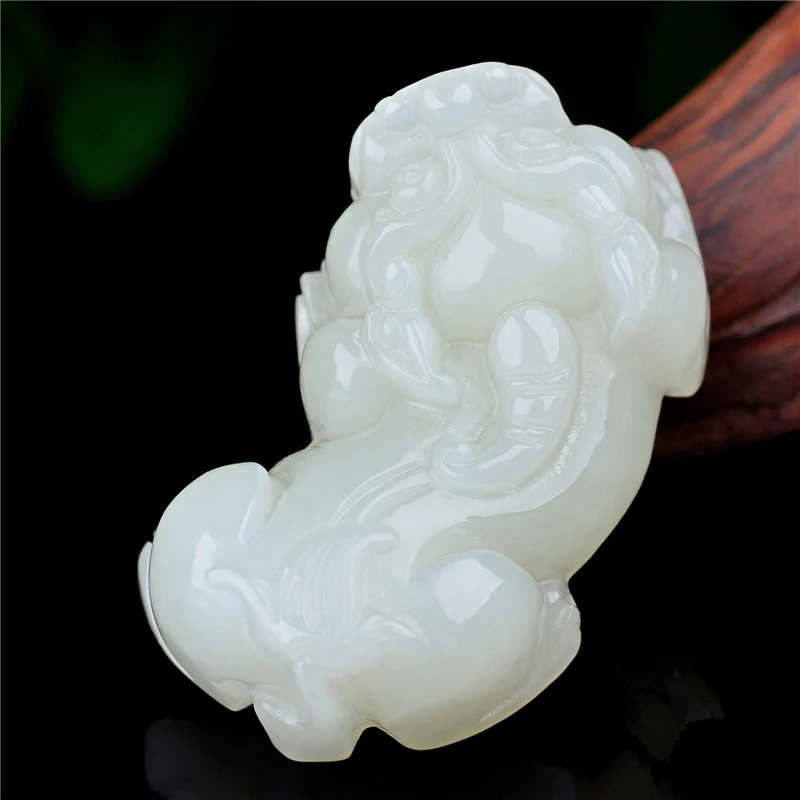 

Hotan , White Pixiu Ornament, Pendant Men and Women, Jade Amulet