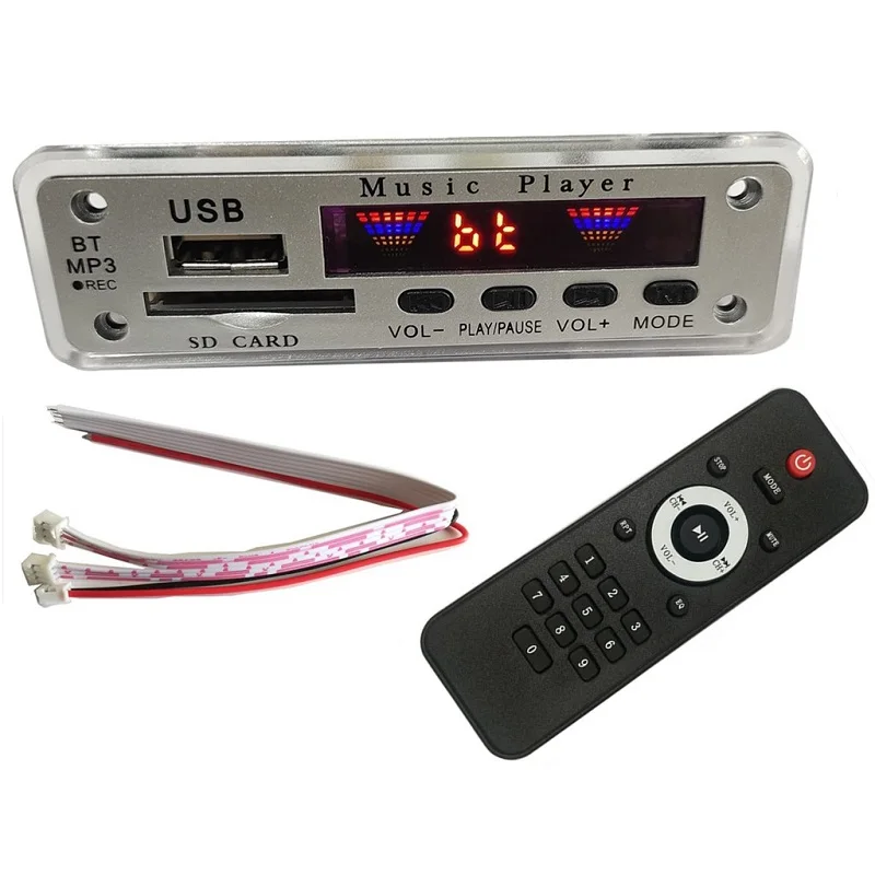 Novo produto promoção 12v tws decodificador exibição de espectro inteligente 5.2bt módulo gravação mp3 decodificação placa