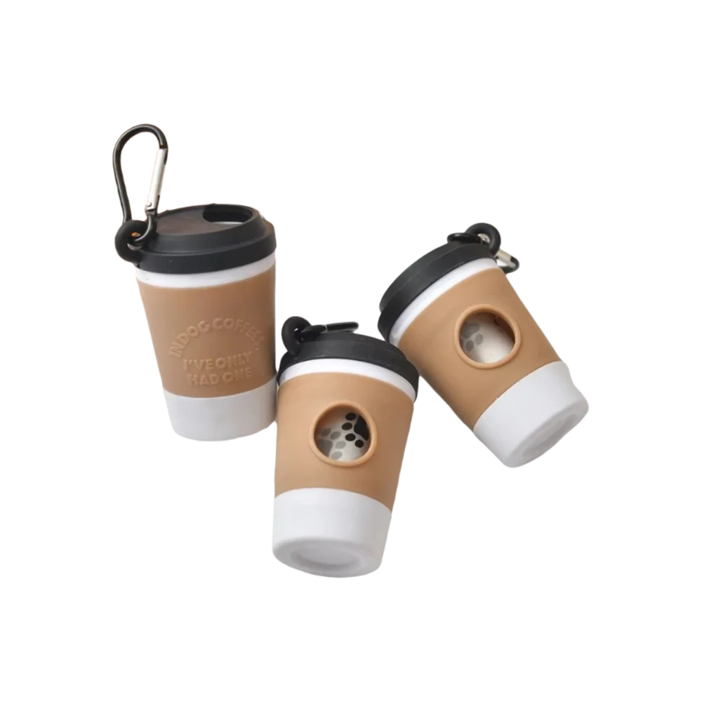 Coffee Cup Style Dog Poop Bag Holder Portable Creative Design Poop Bag Dispenser Dog Walking Toilet Picking