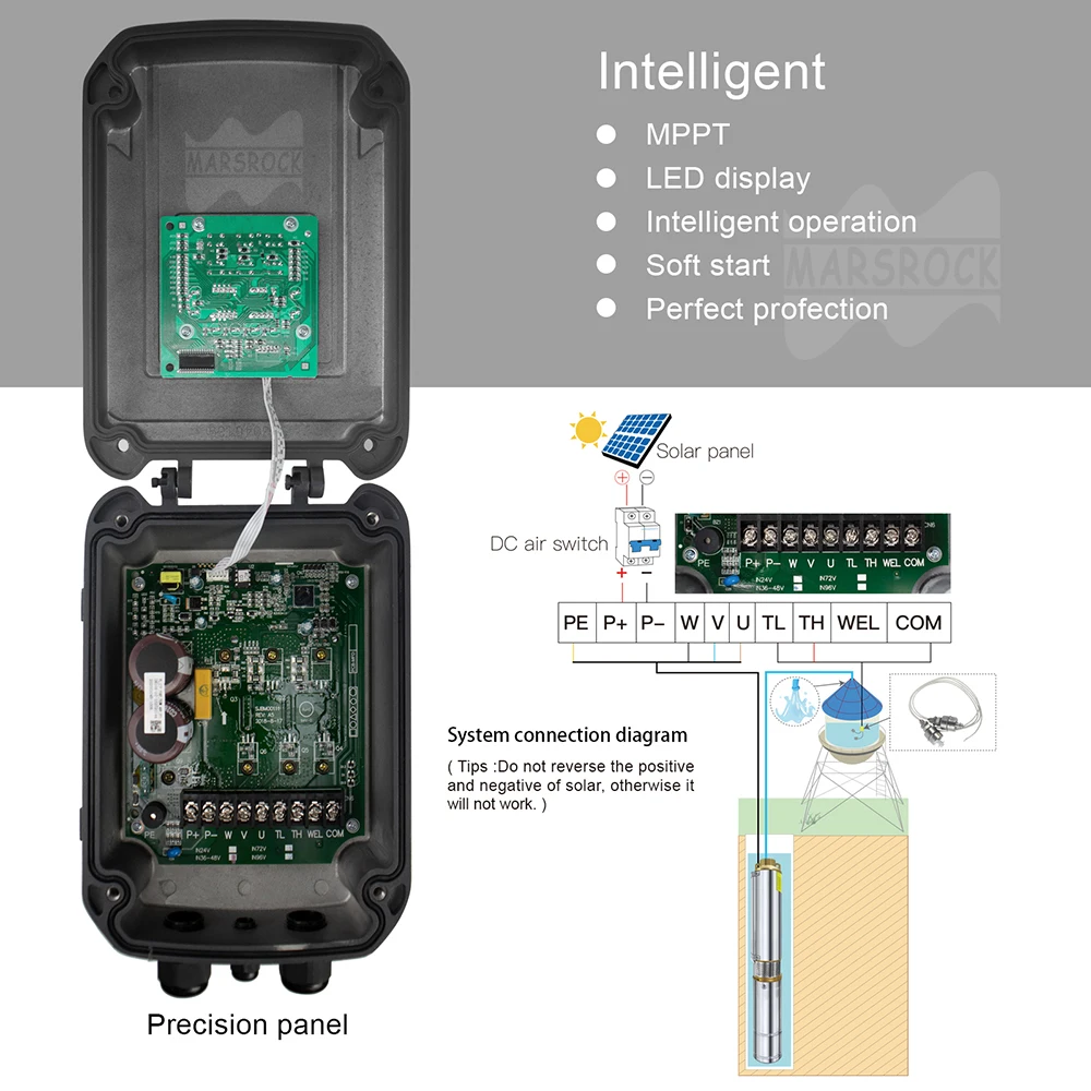 400W 48V Solar DC Deep Well Pump With Pump Regulator Controller Brushless Stainless Steel Solar PV Agriculture Submersible Pump