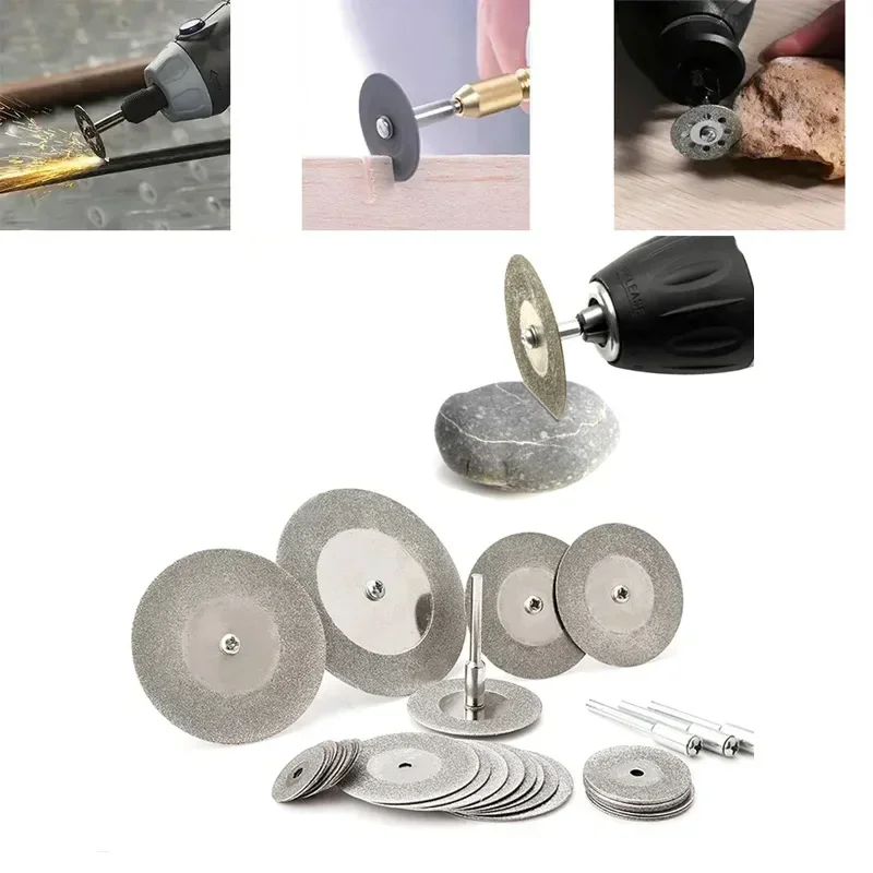 

PremiumDiamondCuttingDiscWheels for DremelRotary Tools - HighHardnessMulti-PurposeSawBladesforWood JadeGlass & MetalCutting