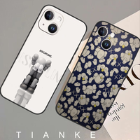 In-kaw-ses Phone Case For Iphone 16 15 11 13 14 Pro Max 7 8 Plus X Xr Xs Max 12mini Black Shell Cover Case