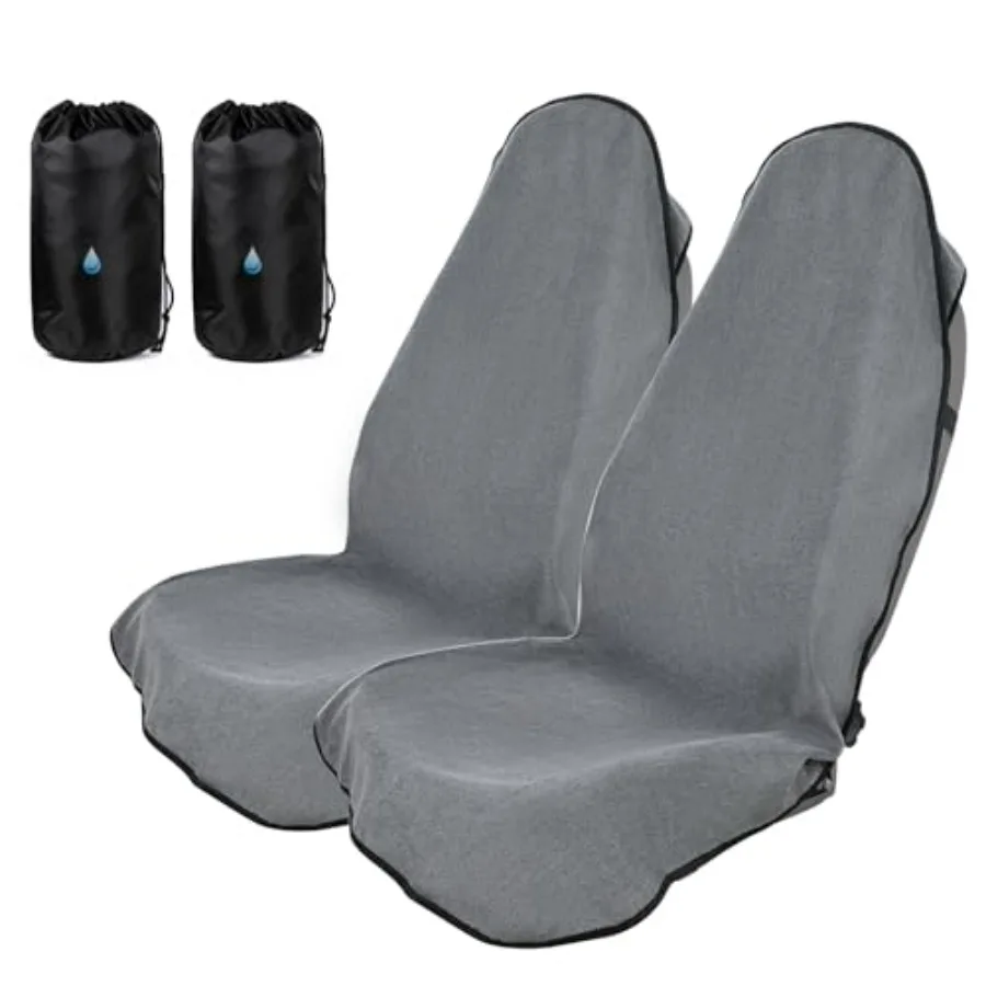 

Universal Car Seat Cover Towel Waterproof Washable Sweat Protection for Front Bucket Seats Non-Slip Fit Fits Cars SUVs Trucks I