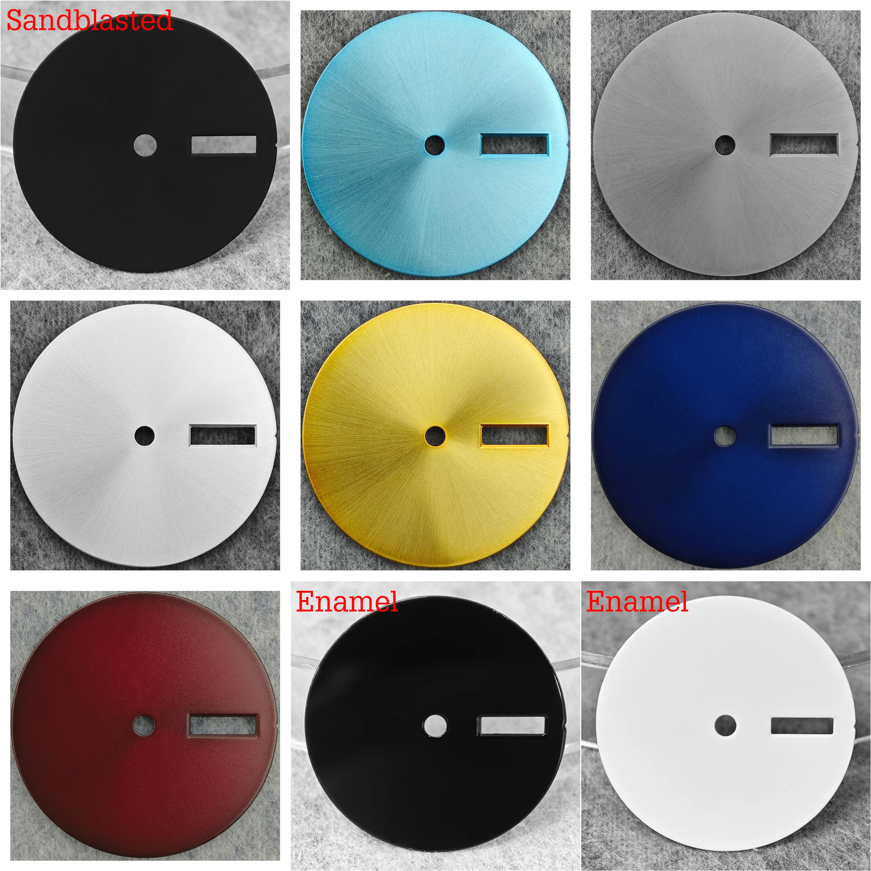 NH35/36 Dial 28.5mm Blank Dial Sunburst/Enamel/Frosted Sterile Dial Compatible with NH34/35/36 Movements