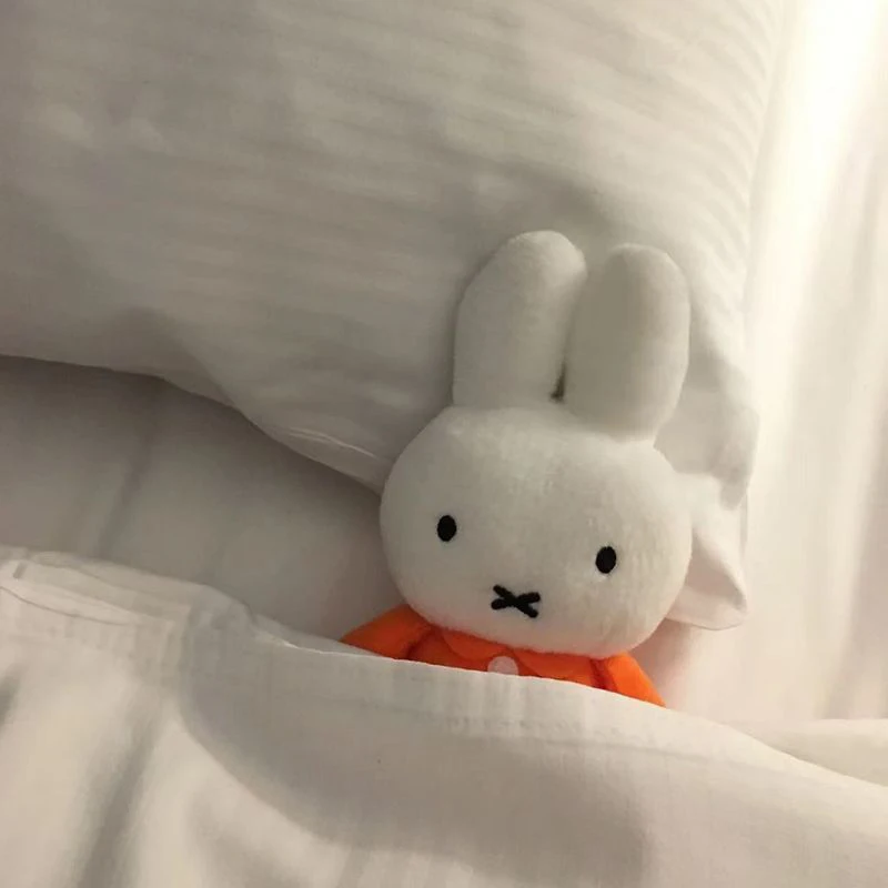 귀여운 Miffy 봉제 인형 도파민 만화 인형 장난감 애니메이션 배낭 액세서리 귀여운 매력적인 펜던트 Kawaii 키 체인 소녀 선물