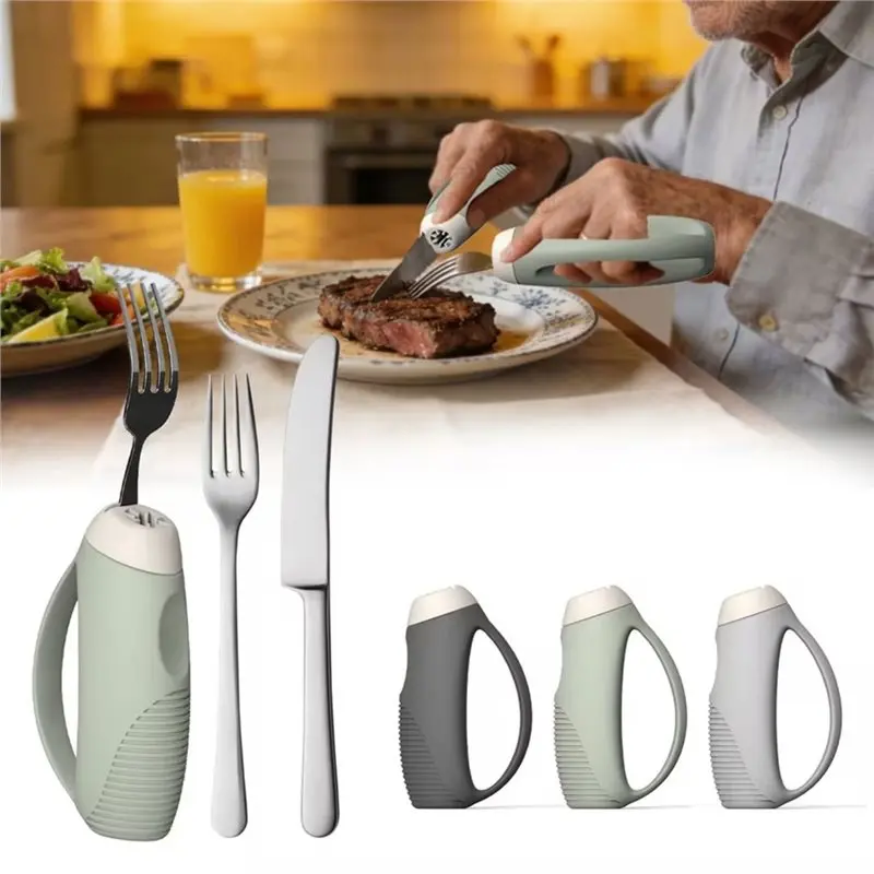 NEW HOT In Stock-Universal Anti-Shake Tableware Handle Aid For The Elderly For Brushing Teeth, Eating, Rehabilitation Training G