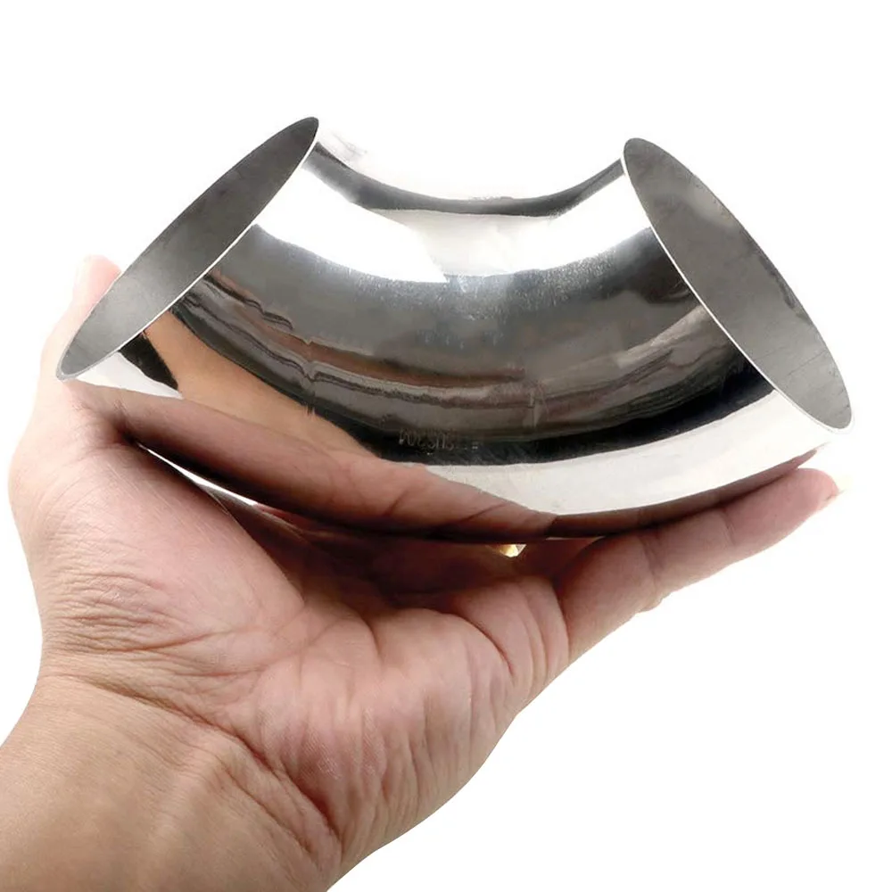 Universal 90 Degree Stainless Steel Elbow Sanitary Welding Pipe Fitting Car Motorcycle Exhaust Pipe Muffler Welded Pipe