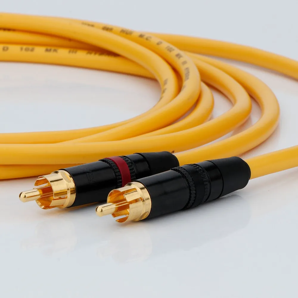 1쌍 RCA to RCA 리드 OFC 은도금 케이블 RCA to RCA 오디오 케이블 홈 시어터, HDTV, 앰프, 하이파이 시스템용