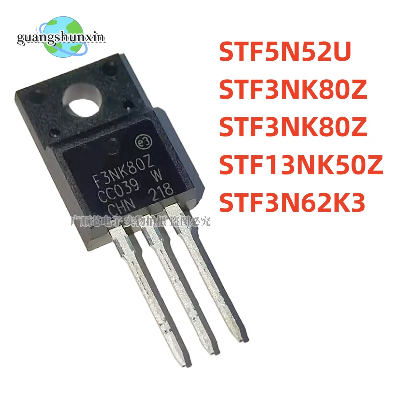 10PCS New STF24N60M2 F24N60M2 STF24N60 TO-220F STF5N52U F5N52U STF5N52 STF3N62K3 F3N62K3 STF3NK80Z F3NK80Z STF13NK50Z Chips