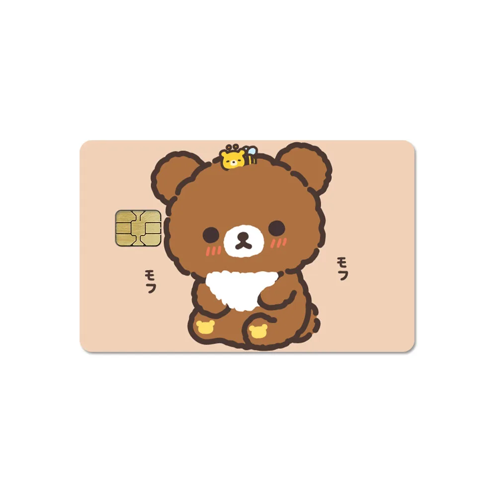 Cartoon-Kreditkarten-Skin Rilakkuma Niedliche Kawaii Kiiroitori Matte Aufkleber für VISA JCB Mastercard Andere IC-Bankkarten Dekoration Geschenke – Detail 2