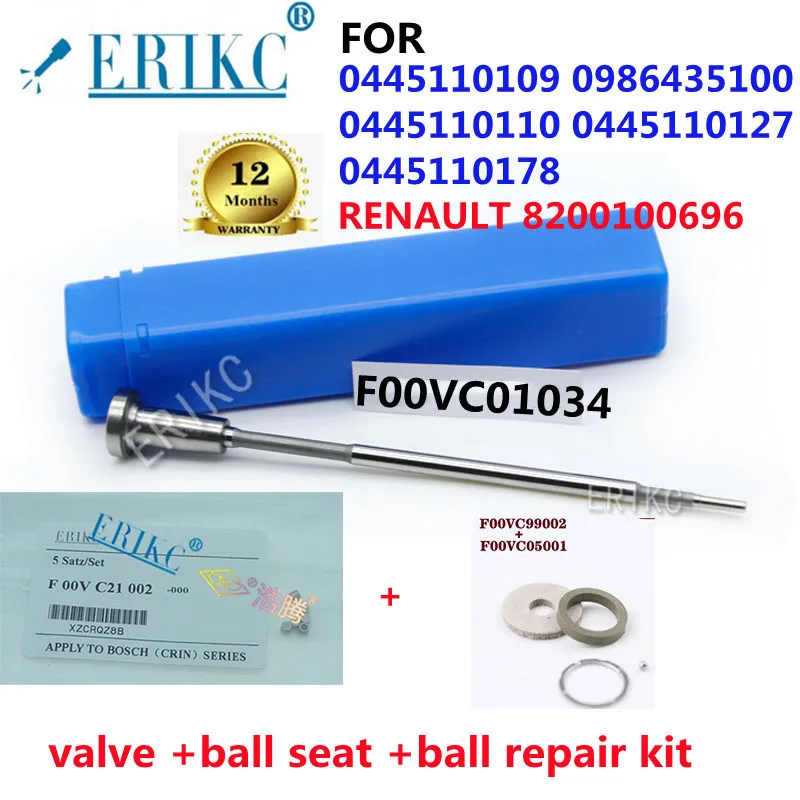 

ERIKC Control Valve F00VC01034 + F00VC21002 +F00VC99002 +F00VC05001 FOR 0445110109 0445110110 0445110127 0445110178 0445110144