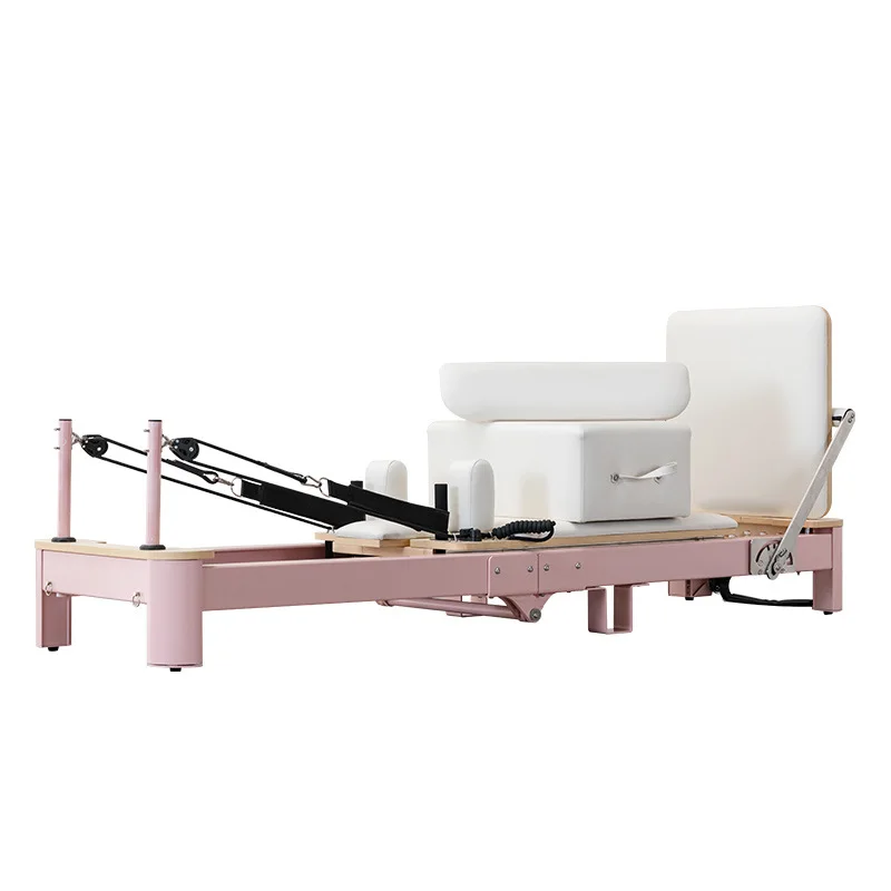 Pilates große Ausrüstung Aluminiumlegierung Klappkernbett Yoga Gym multifunktionales klappbares kleines weißes Bett aus Aluminiumlegierung