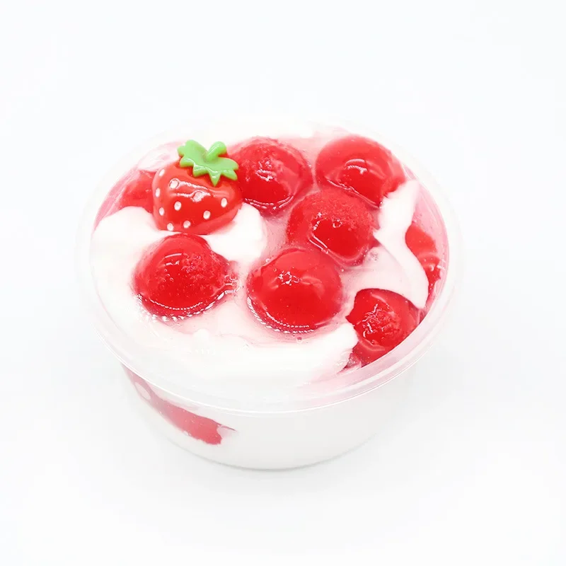 New Ice Cream Cotton Puree Fruit Strawberry Grape Crystal Puree Clay Accessories Educational Toy Tactile Ability Modeling Clay