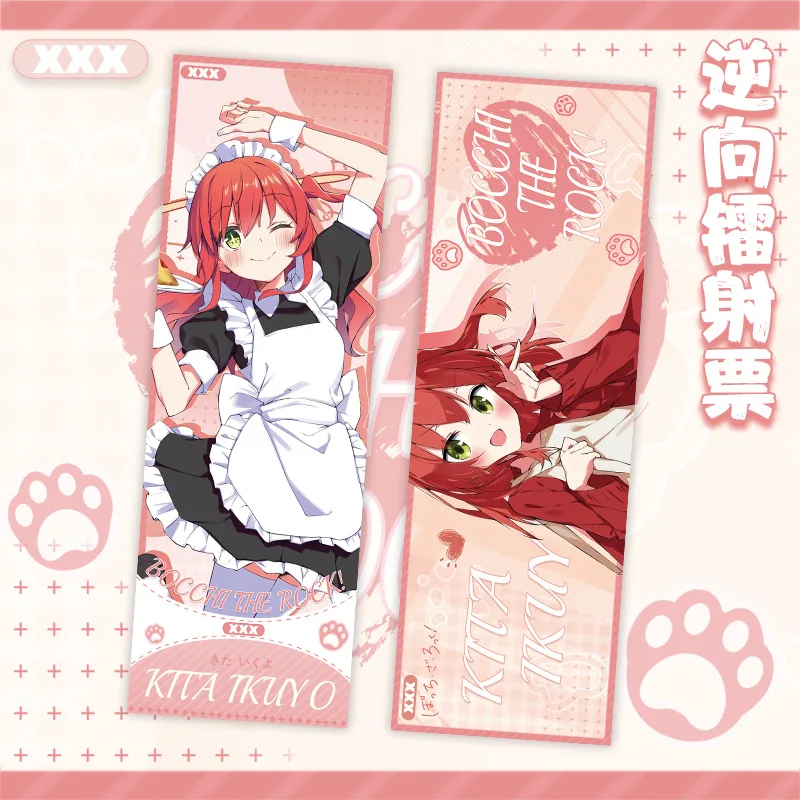 BOCCHI THE ROCK Bookmarks Anime Hitori Gotoh Yamada Ryo Laser Ticket Bookmark Print Book Page Marker Stationery Supplies Gifts