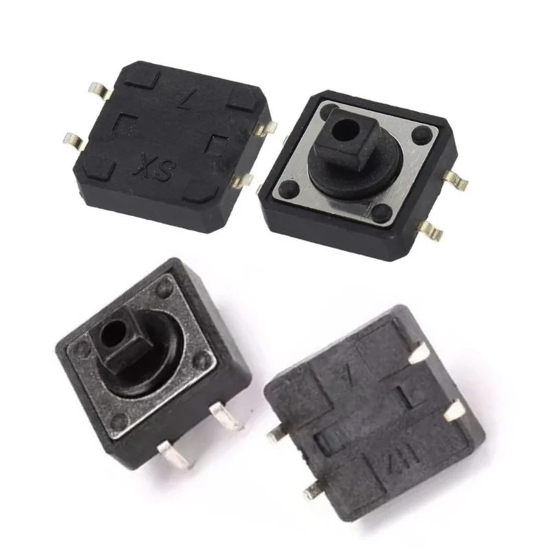 20pcs 12*12*7.3MM square head Touch switch Vertical/SMT Compatible with circular button cap Switch cap micro switch