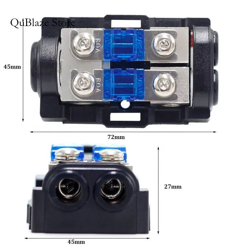 Custom Automotive Mini Waterproof 12V 24V DC Car Audio Anl Fuse Holder Box